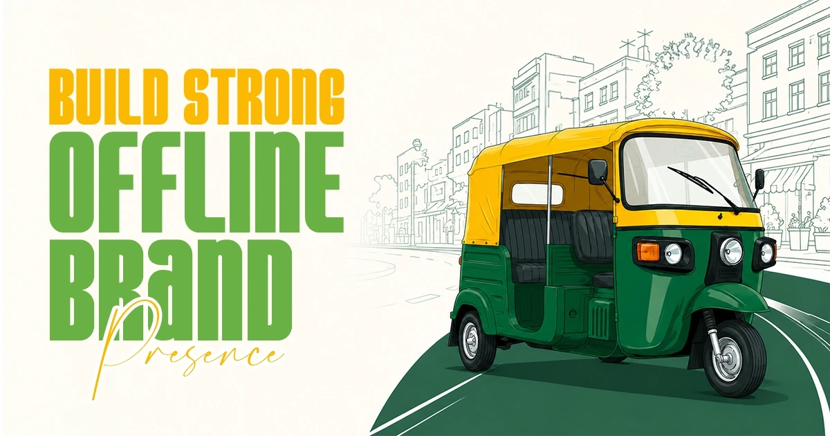 Offline brand promotion concept using auto rickshaw advertising for visibility