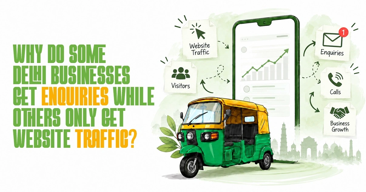 Delhi business growth through website enquiries, calls and traffic