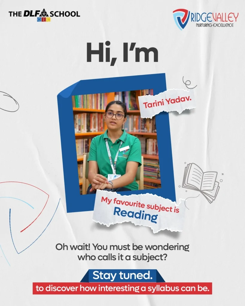 Tarini Yadav from Ridge Valley School talking about her love for reading