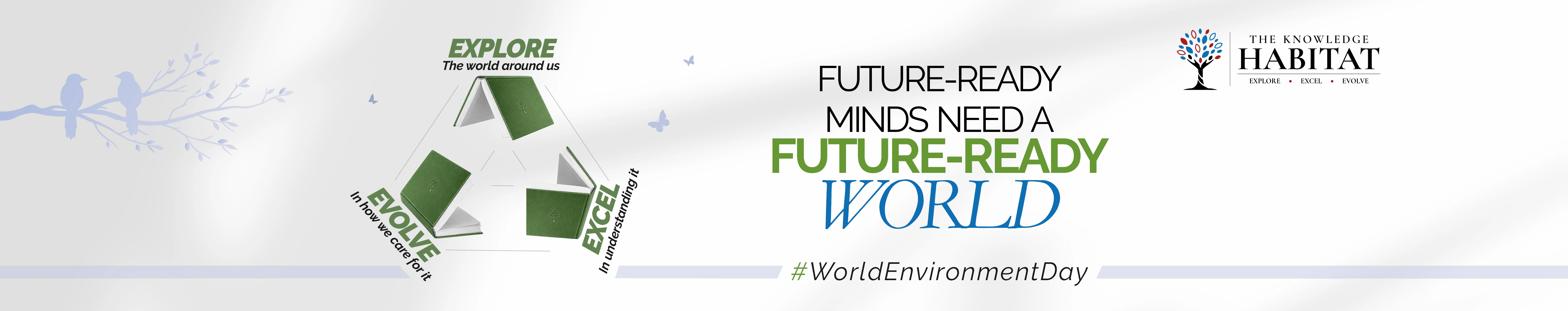 The Knowledge Habitat World Environment Day creative with future-ready education and sustainable learning
